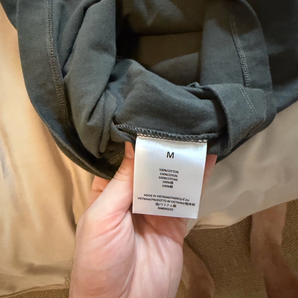 ESSENTIALS Charcoal Gray Embossed Logo Short Slee… - image 7